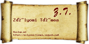 Zólyomi Tímea névjegykártya